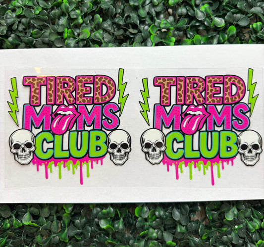 Skull tired moms club wrap