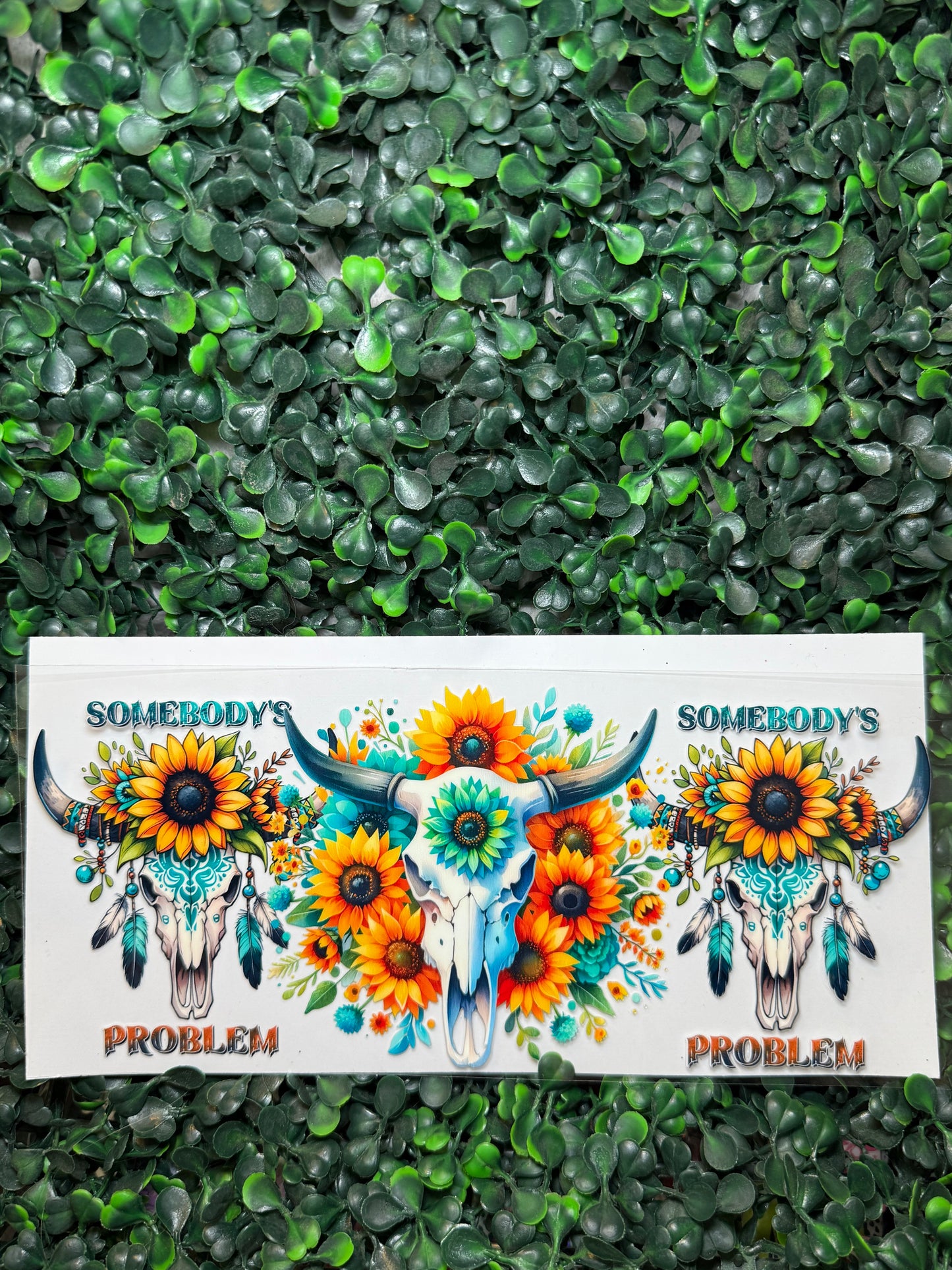 Bull boho sunflowers wrap