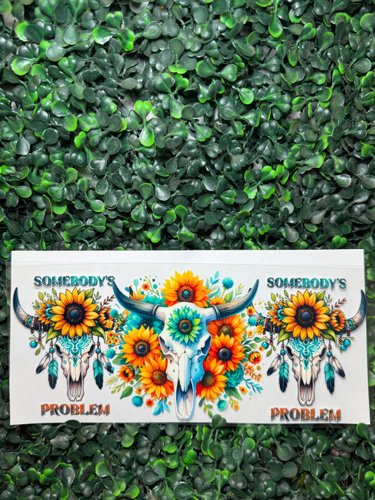 Bull boho sunflowers wrap