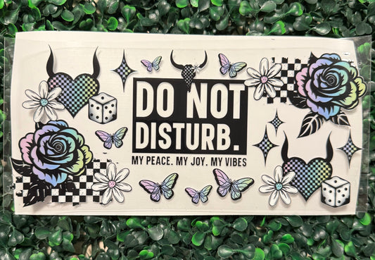 Do not disturb. Checkered print