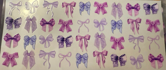 Purple coquette bows