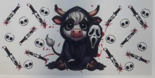 Ghost highland cow wrap