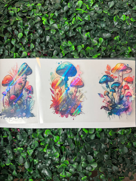 Holographic trippy mushrooms