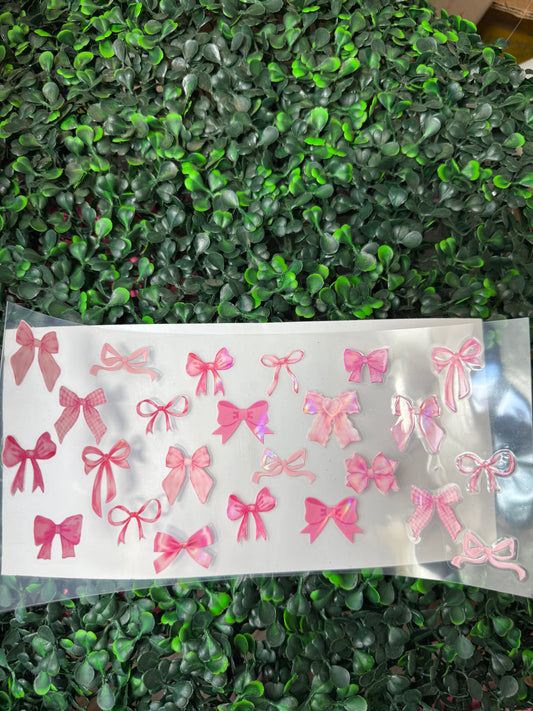 HOLOGRAPHIC pink coquette bows wrap