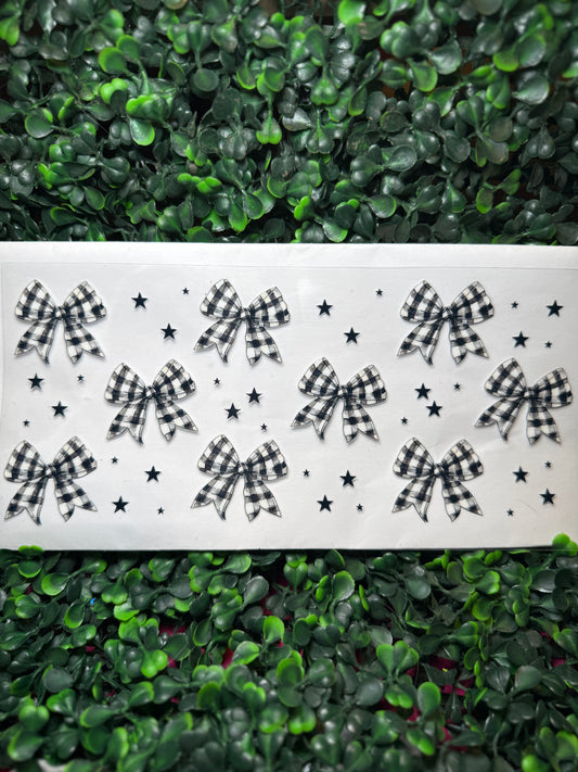 Coquette checkered bows Decal