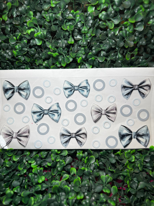 Grey Coquette Bows Decal