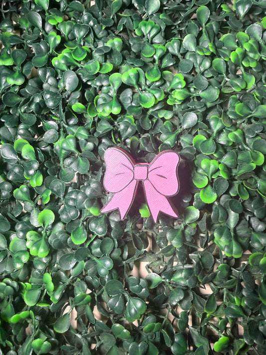 Pink bow strawtopper