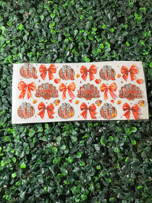 Turkeys and bows orange