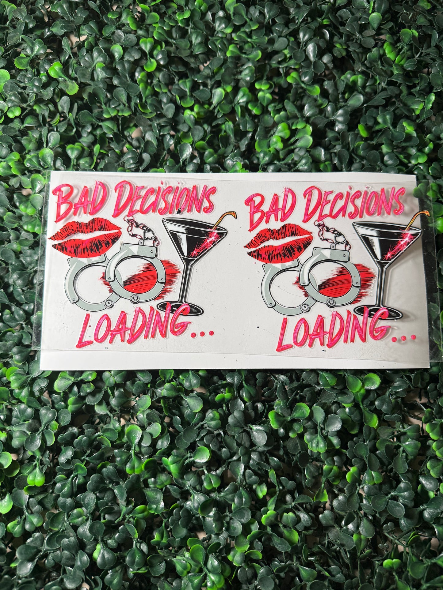 Bad decisions loading lips and handcuffs