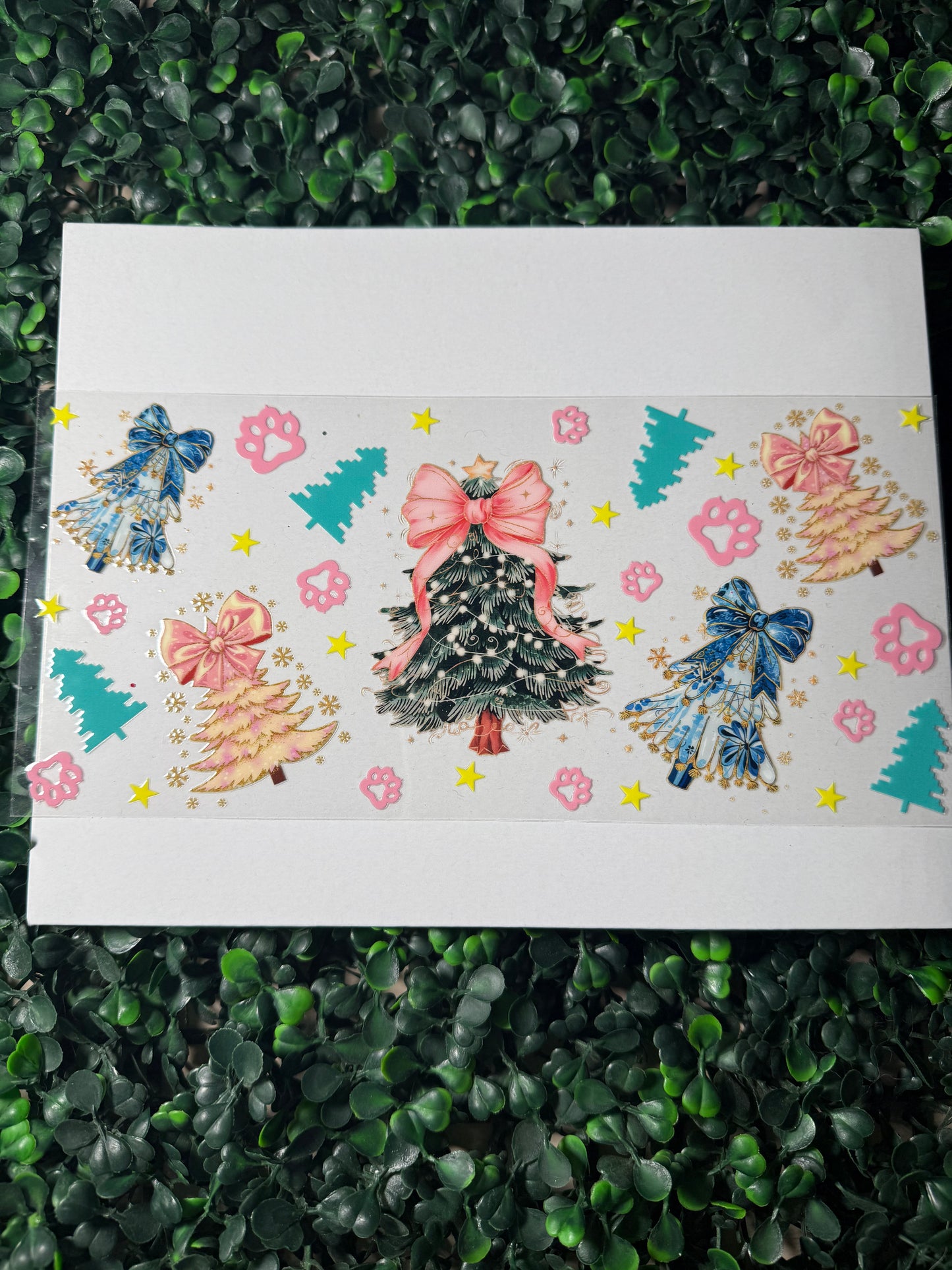 Christmas trees and paws