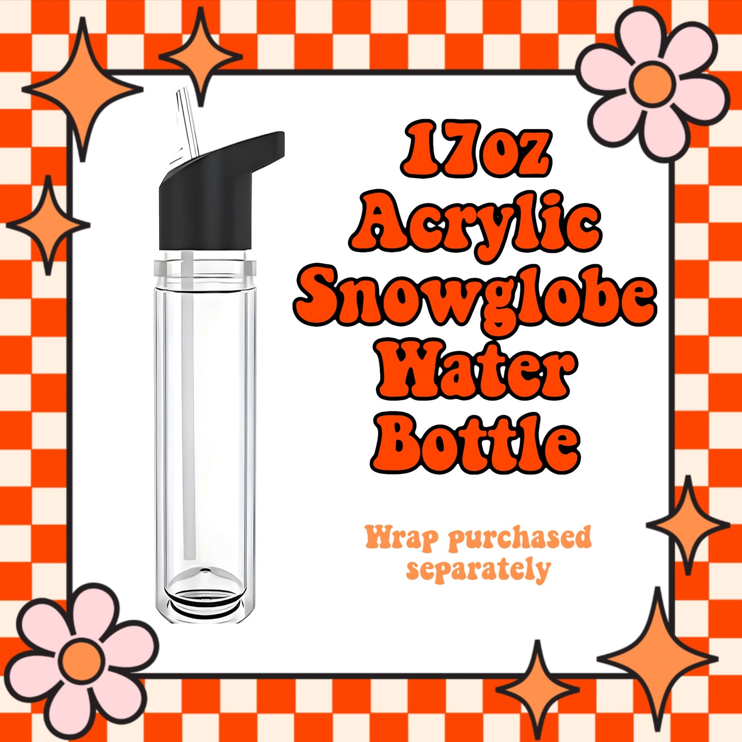 17oz ACRYLIC Snowglobe Bottles