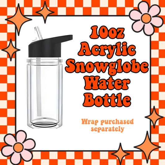 10oz ACRYLIC Snowglobe Bottles