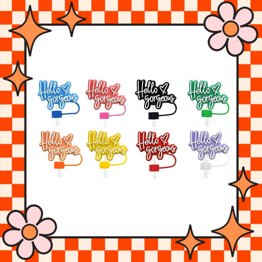 Hello Gorgeous Straw Topper