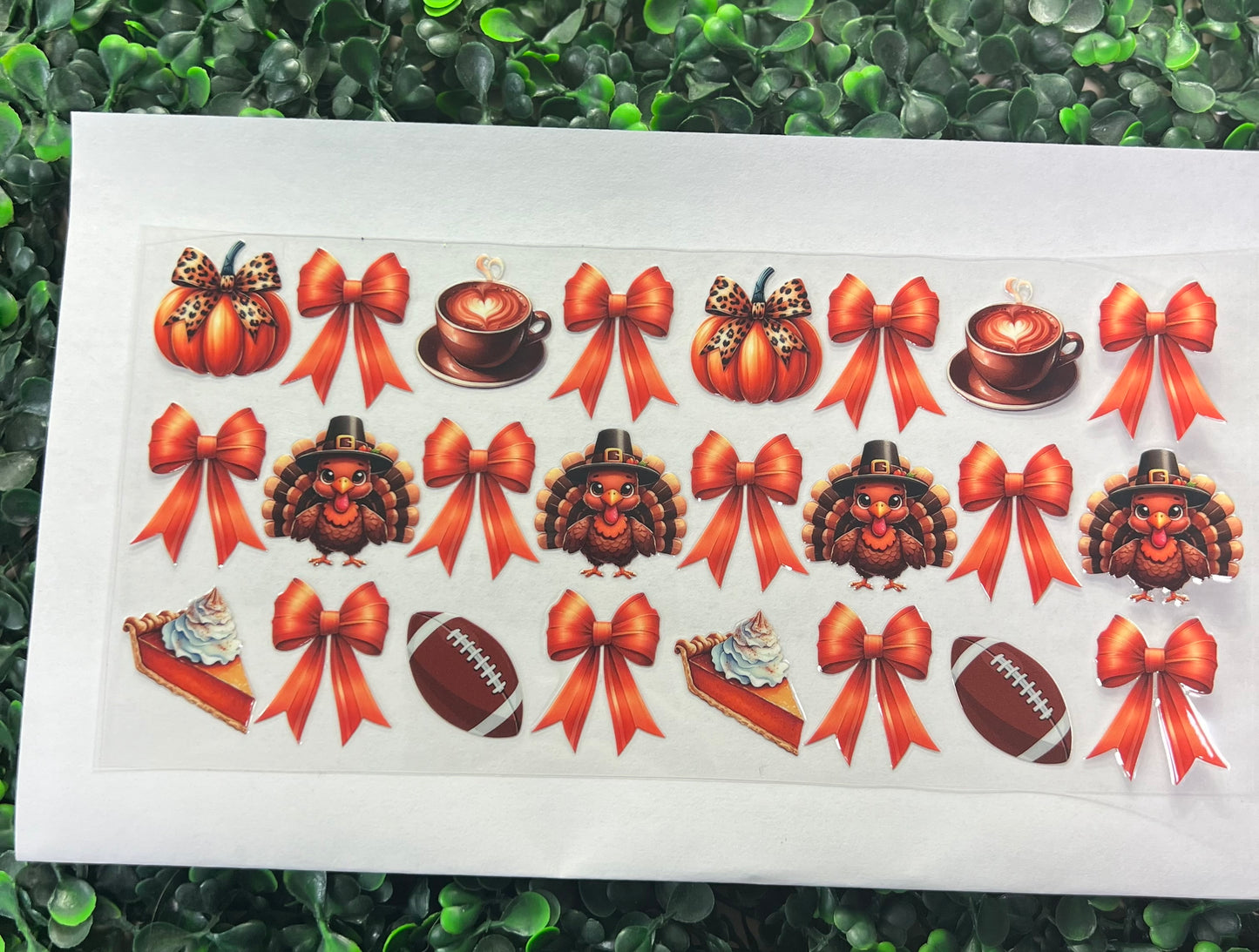 Turkey football bows wrap