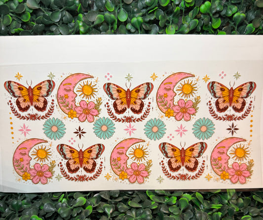Butterfly moon flowers boho wrap