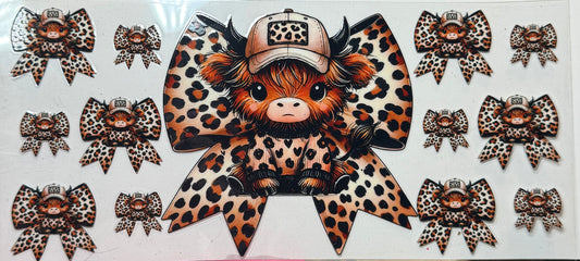 Coquette Cheetah Highland Cow Wrap