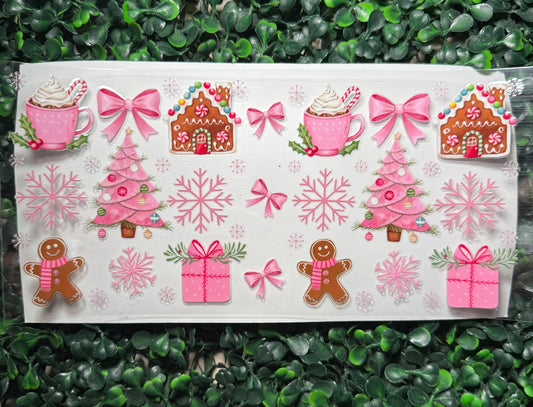 Pink Christmas coco gingerbread trees