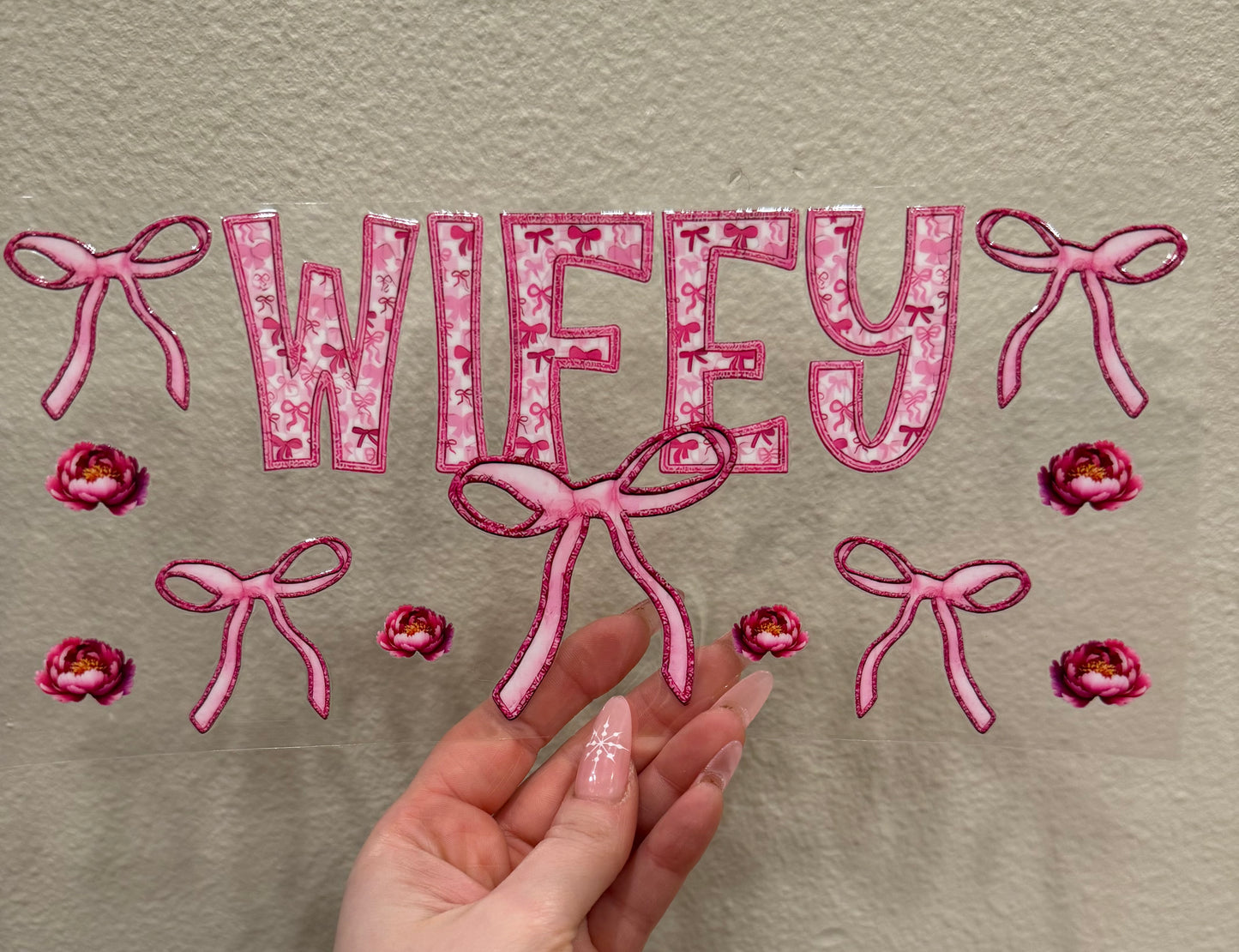 Bows pink wifey