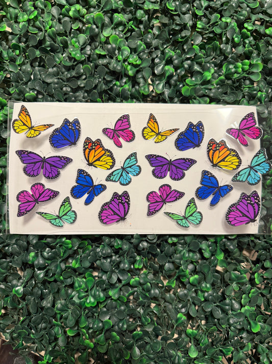 Blue, purple, orange butterfly butterflies