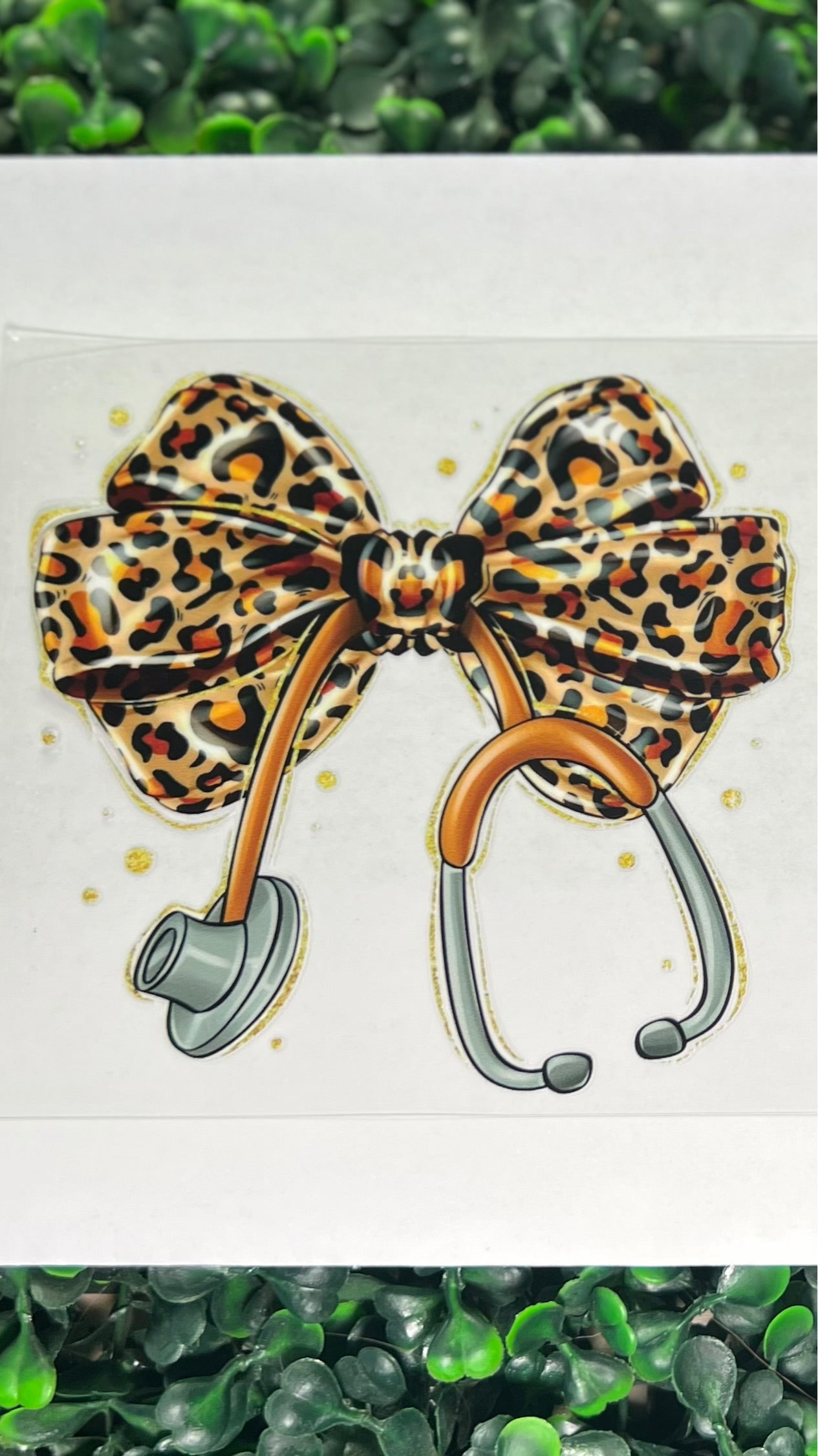 Cheetah stethoscope nurse decal