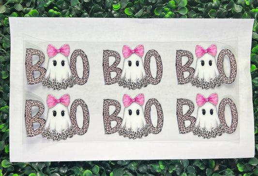 Cheetah boo ghost with bows