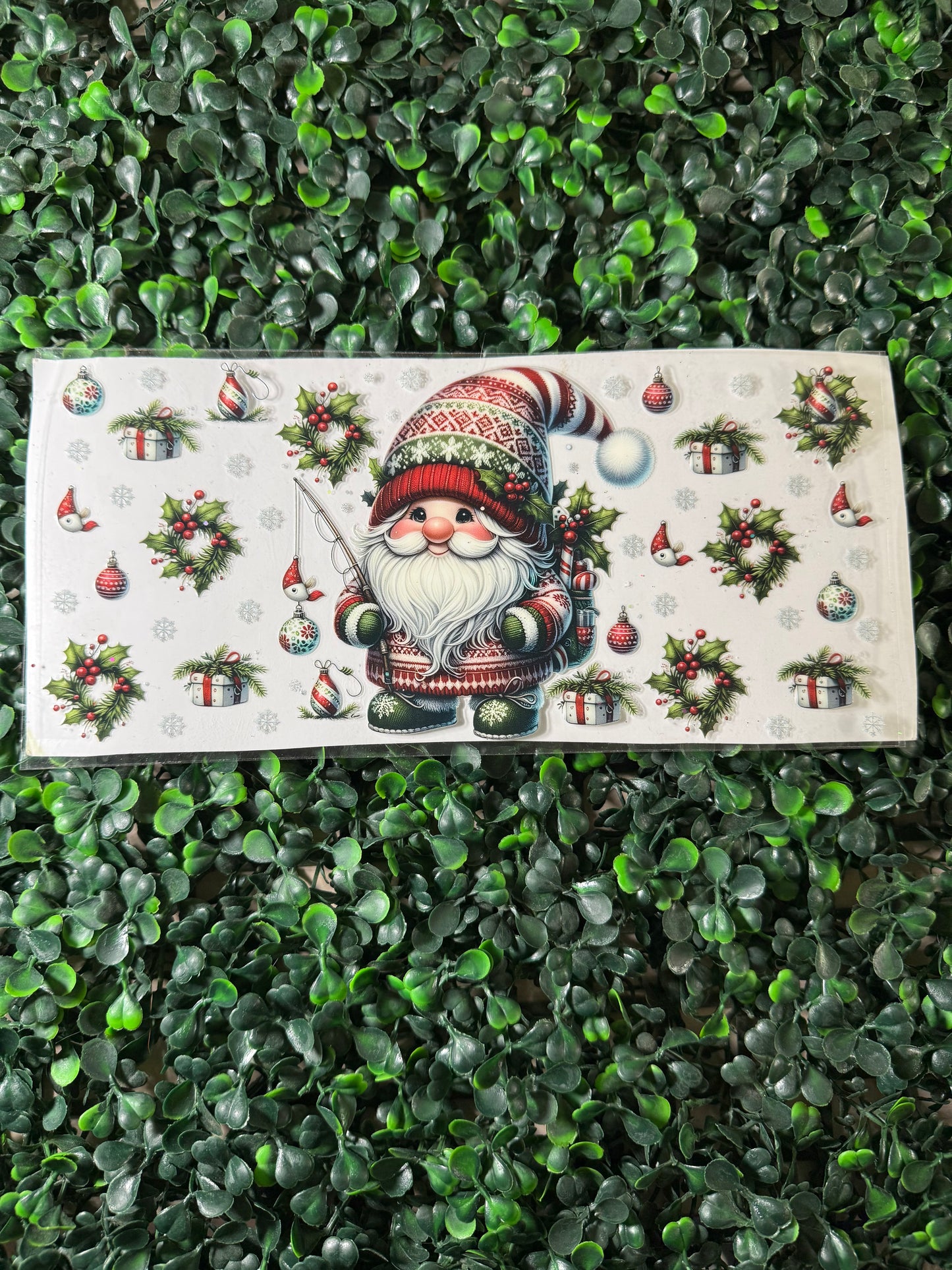 Santa gnome fishing