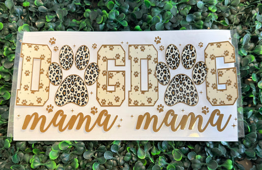 Dog mama cheetah paw prints