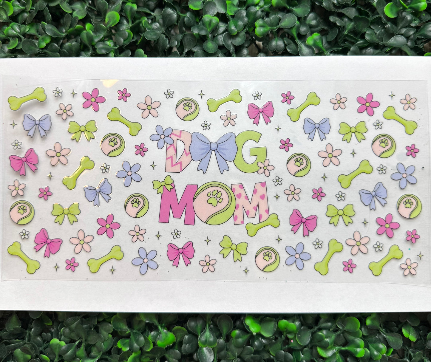 Dog Mom Coquette Bows Butterflies wrap