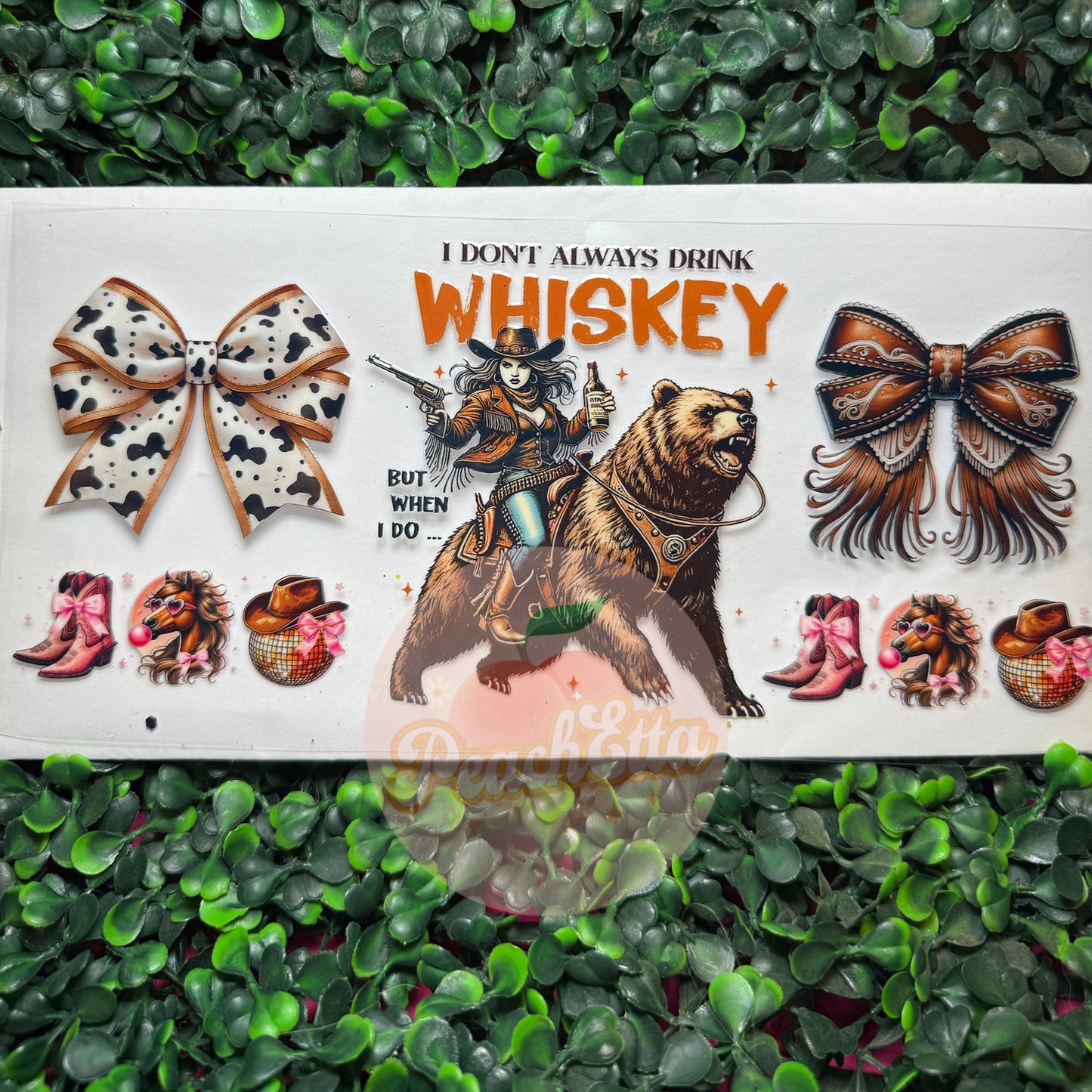 Western Whiskey Bow Decal