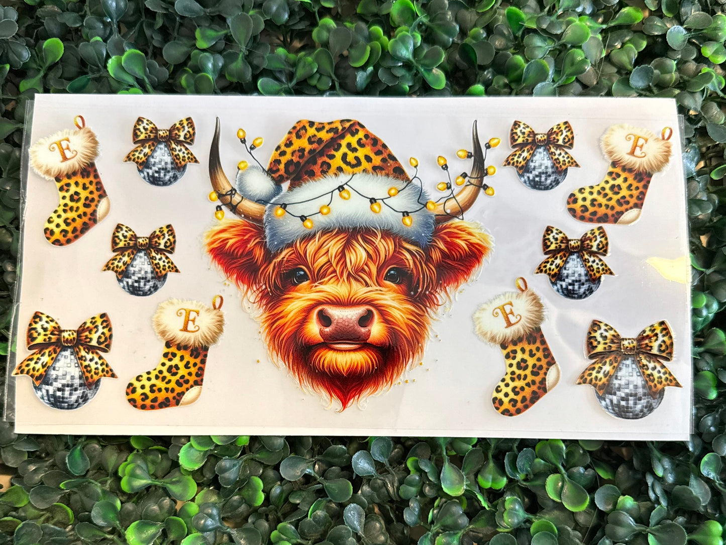 Highland cow cheetah hat