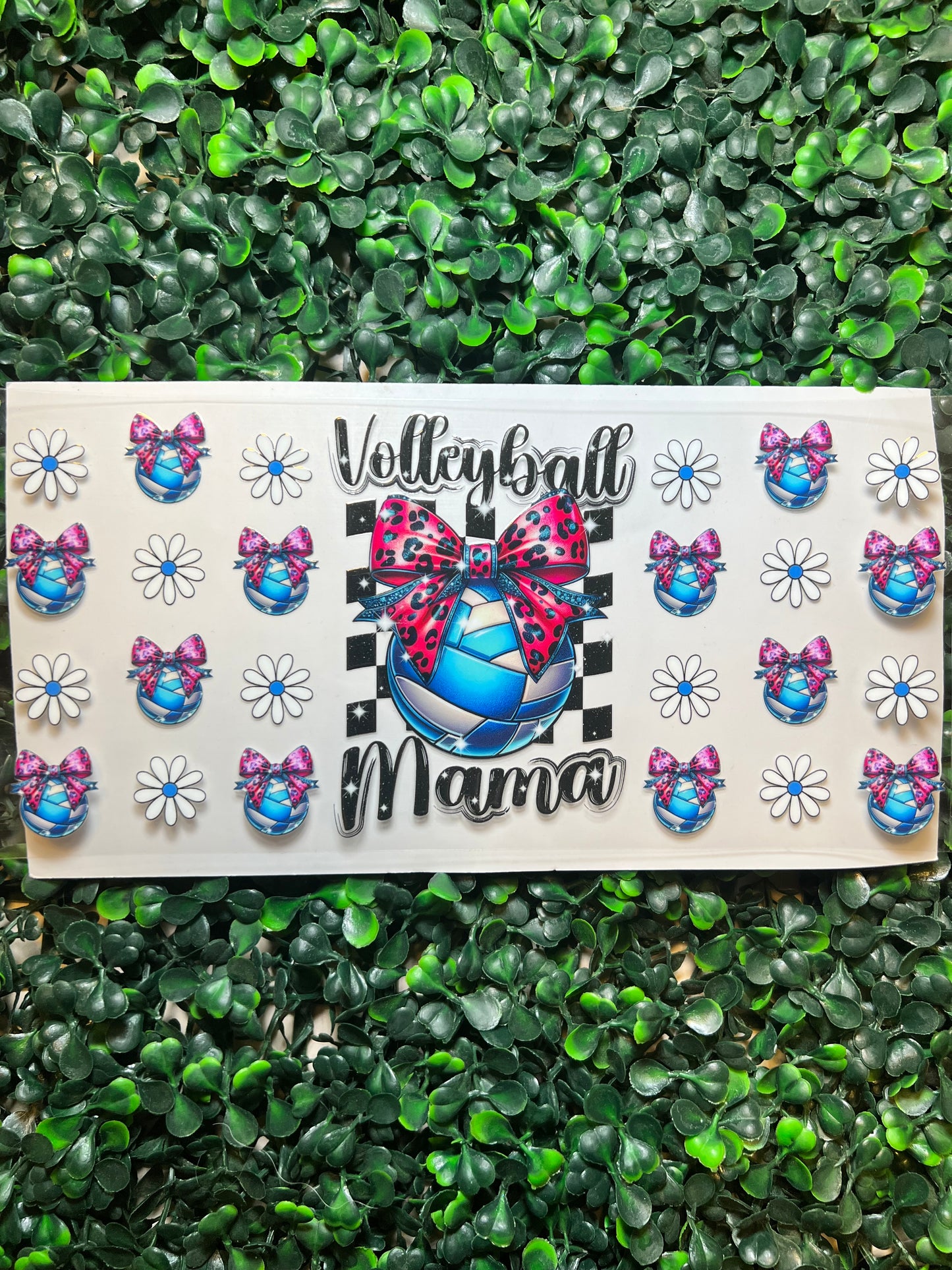 Volleyball mama blue and pink