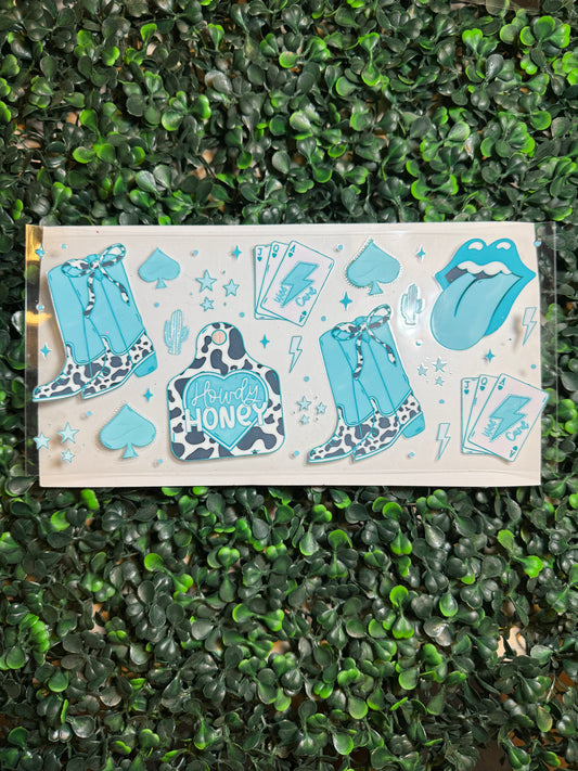 Howdy honey blue boots