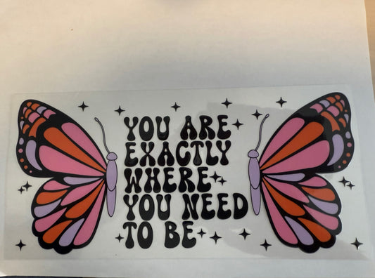 You are exactly where you need to be, butterfly, butterflies