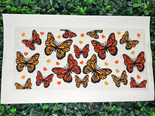 Orange and red butterflies