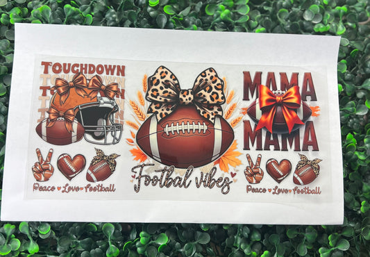 Football bow cheetah Mama