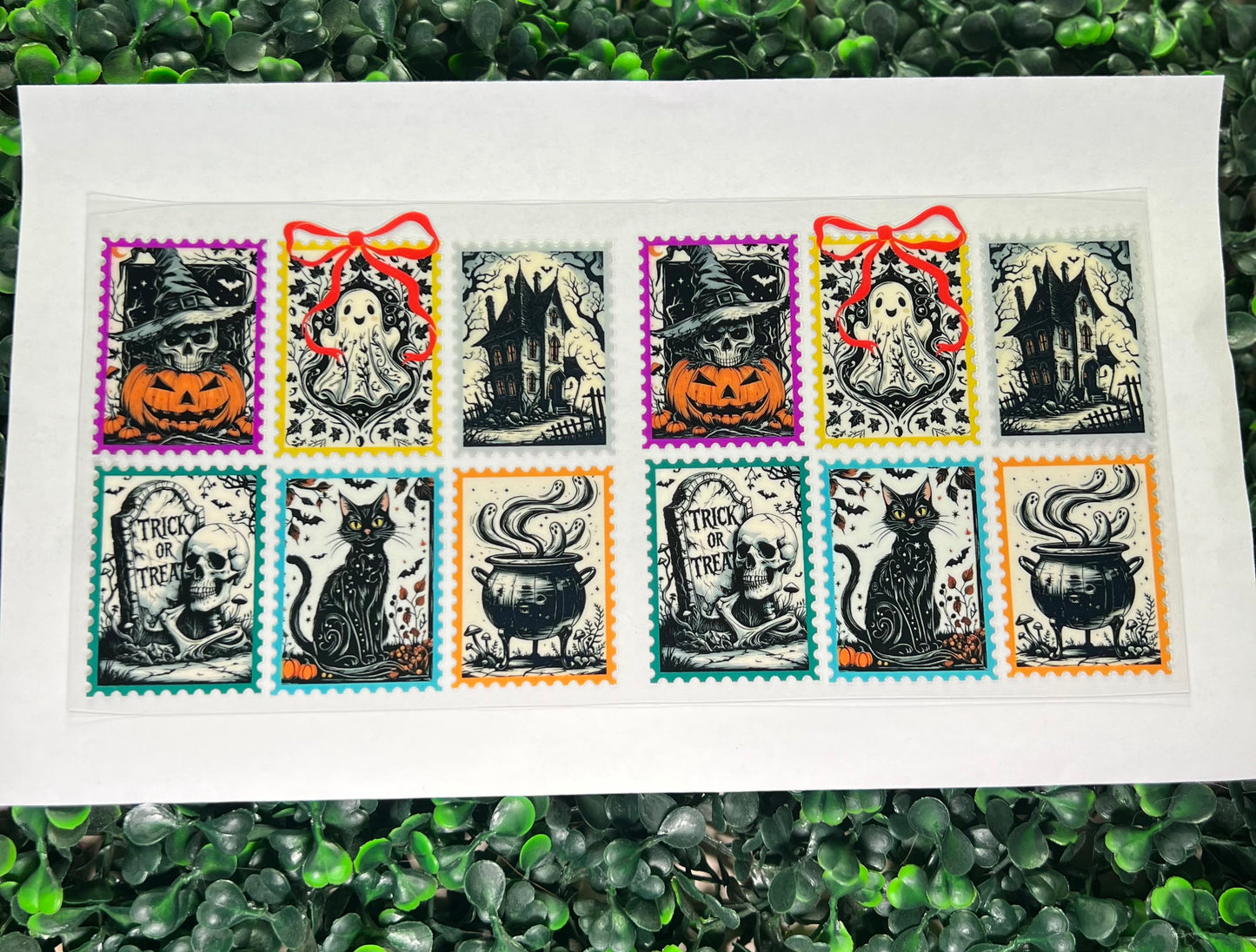 Halloween stamps collage