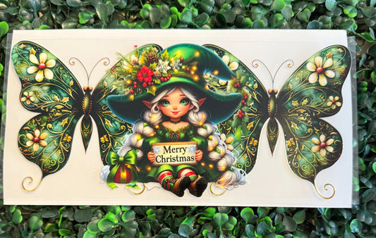 Christmas fairy green