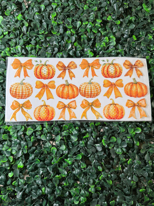 Pumpkins and bows orange