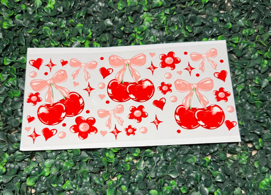 Pink bows and cherries