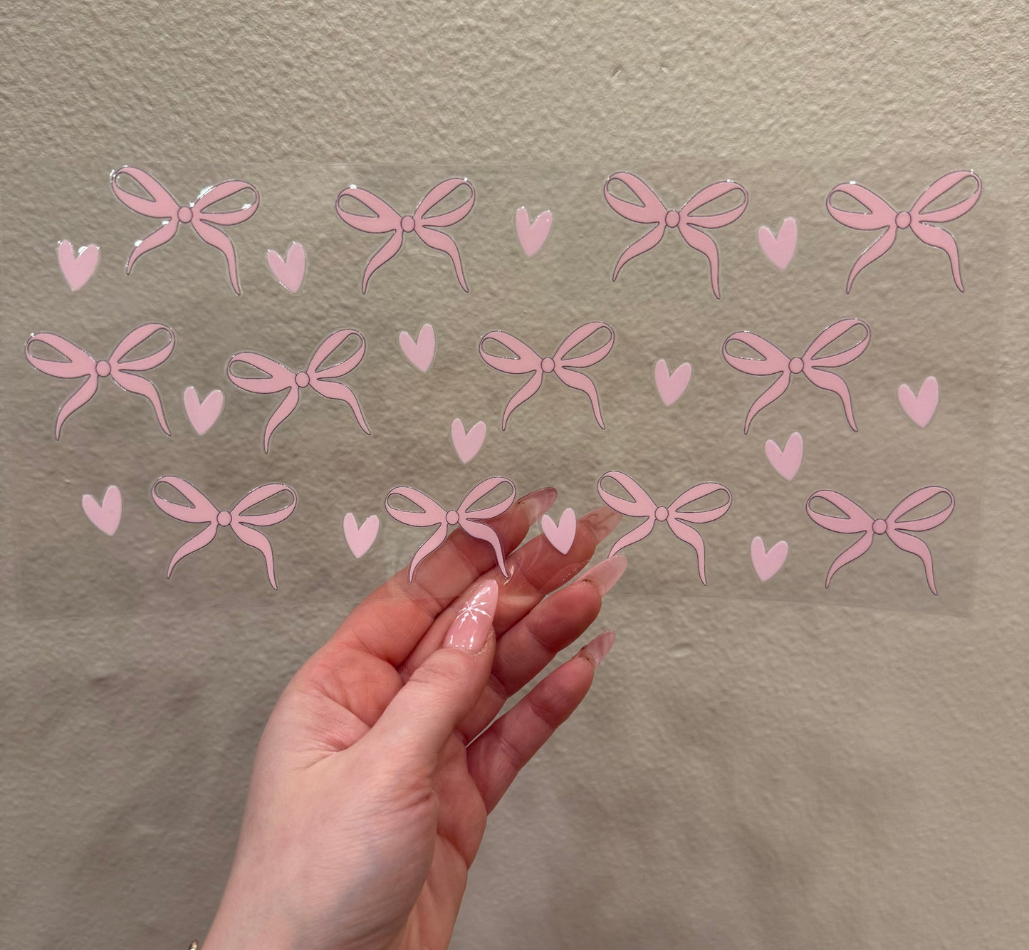 Baby pink bows baby pink hearts