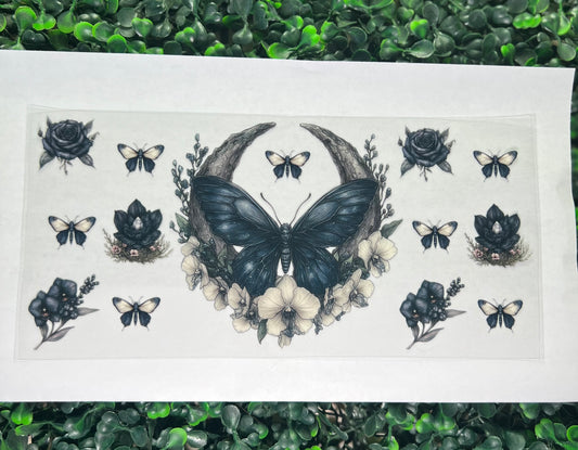 Boho black butterfly