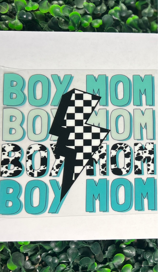 Lightning bolt boy mom decal