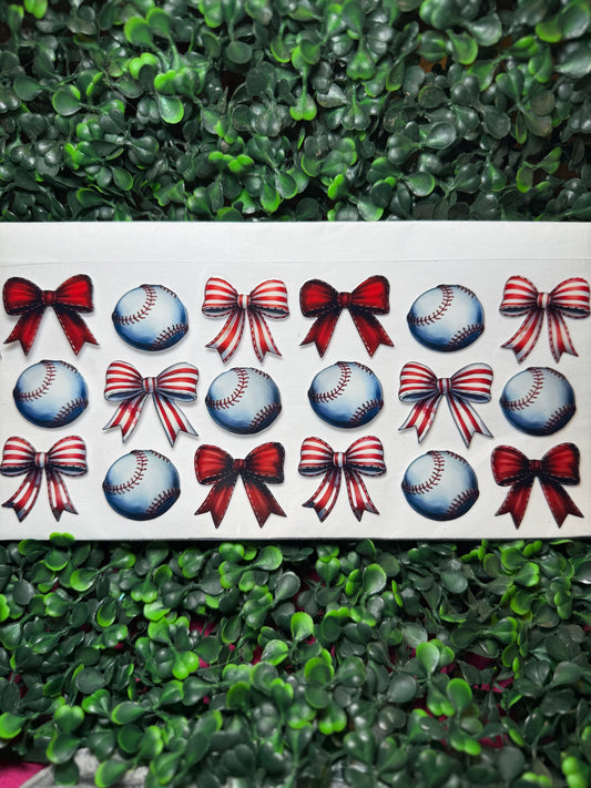 Baseball bow coquette Decal