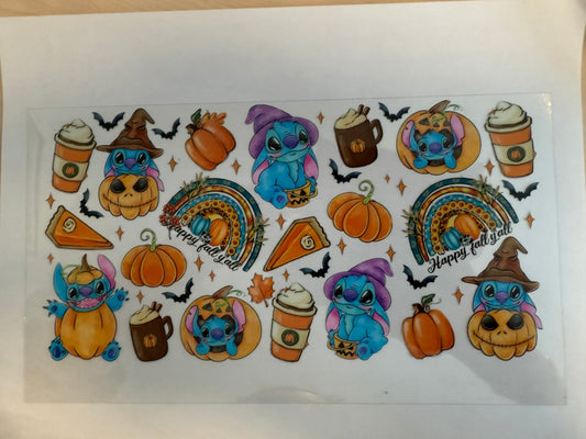 Stitc and pumpkins, coffee