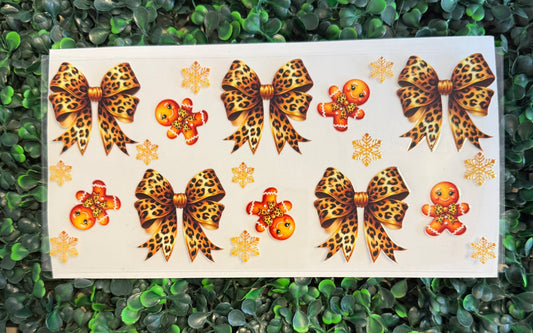 Gingerbread, cheetah bows