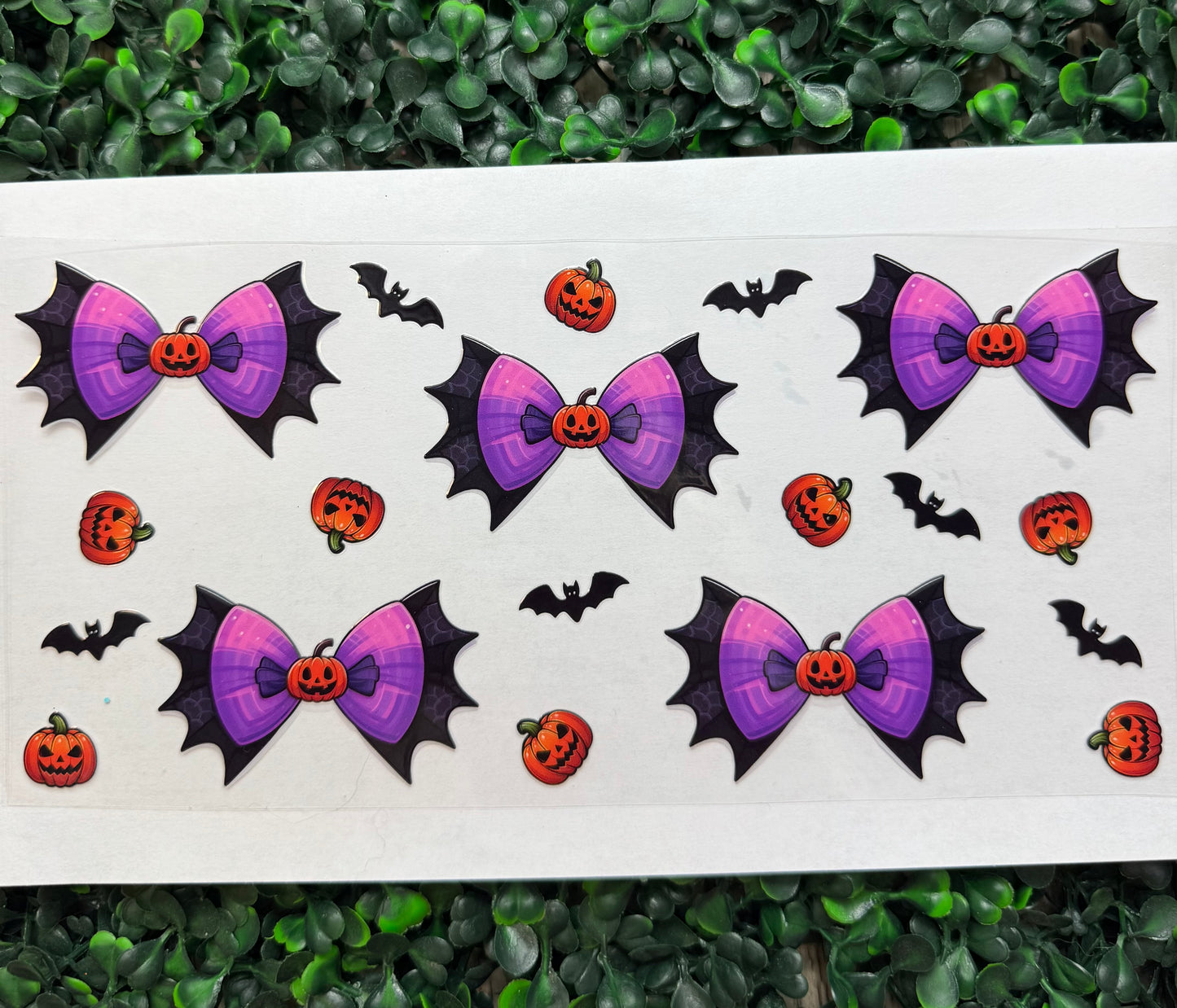Halloween Bows Bats Pumpkins wrap
