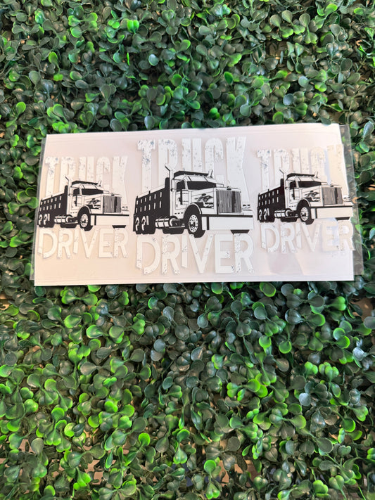 Truck driver black and white