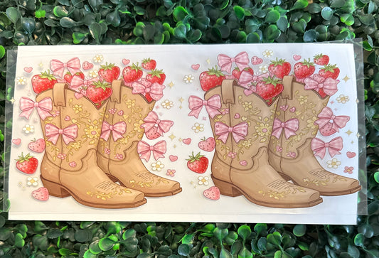 Cowgirl boots and strawberries