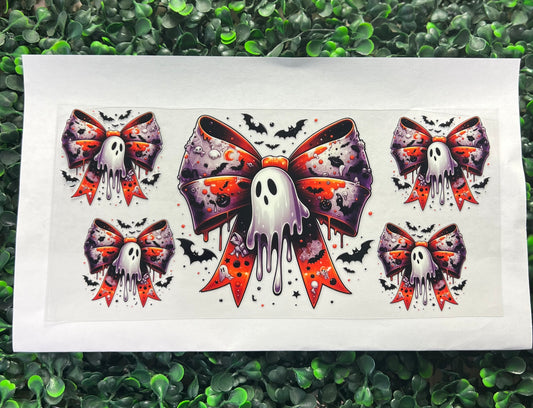 Giant ghost bow orange black