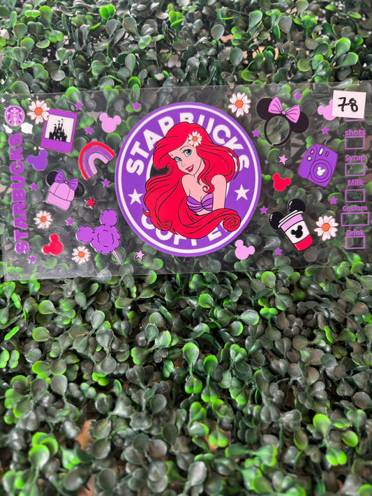 Little mermaid star bucks wrap